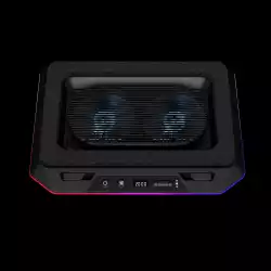 Gamdias Охладител за лаптоп Gaming Notebook Cooler 19" - AETHER P1 - USB-C/A Hub, RGB, Phone Stand