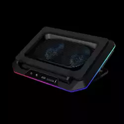 Gamdias Охладител за лаптоп Gaming Notebook Cooler 19" - AETHER P1 - USB-C/A Hub, RGB, Phone Stand