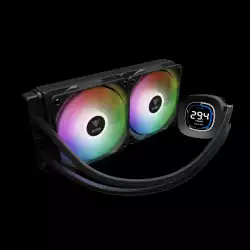 Gamdias водно охлаждане Water Cooling 240mm - AURA GL240 DIGITAL - Digital Display, aRGB