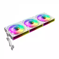 Gamemax Комплект вентилатори Fan Pack 3-in-1 3x120mm - FN12A-S3I-RW White, Reverse, Daisy-Chain, Addressable RGB