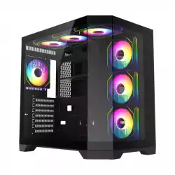 Gamemax кутия Case ATX - HYPE-A Black - 4 x 120 mm Addressable RGB fans