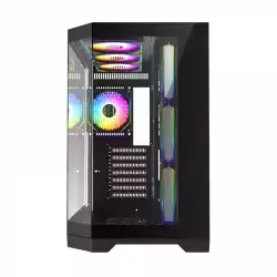 Gamemax кутия Case ATX - HYPE-A Black - 4 x 120 mm Addressable RGB fans