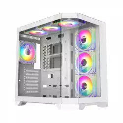 Gamemax кутия Case ATX - HYPE-A White - 4 x 120 mm Addressable RGB fans