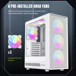 Gamemax кутия Case ATX - Storm 2 AW - 6 x 120 mm Addressable RGB fans