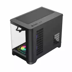 Gamemax кутия Case mATX - HYPE-M Black - 3 x 120 mm Addressable RGB fans