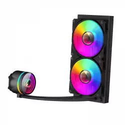 Gamemax водно охлаждане Water Cooling IceBurg 240 Infinity Black - Infinity Mirror, Addressable RGB