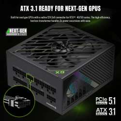 Gamemax захранване PSU ATX 3.1 1050W Gold, Full Modular - GX PRO 1050G