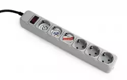 Gembird протектор Surge Protector - SPG6-B-6C - 6 x Schuko, 1.8 m, IP20                          