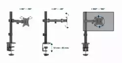 Gembird Стойка за монитор Monitor Mount - MA-D1-03 - 1 Monitor