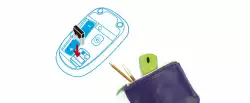 Genius безжична мишка Wireless Mouse - NX-7000 Red - 2.4GHz