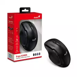 Genius безжина безшумна мишка Mouse Wireless Silent - Ergo 8200S Black - Silent, 2.4GHz                          