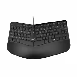 Genius клавиатура Ergonomic Keyboard Ergo KB-700 Black - Copilot, Split Wave Design, Palm Rest