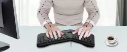 Genius клавиатура Ergonomic Keyboard Ergo KB-700 Black - Copilot, Split Wave Design, Palm Rest