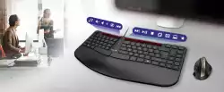 Genius клавиатура Ergonomic Keyboard Ergo KB-700 Black - Copilot, Split Wave Design, Palm Rest