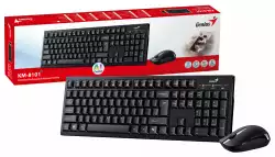 Genius клавиатура и мишка Wireless Keyboard and Mouse - KM-8101 Black - AI, BG, 2.4GHZ                          