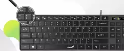 Genius клавиатура Slim Keyboard SlimStar 126 Black - Copilot, Low profile Chocolate