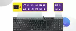 Genius клавиатура Slim Keyboard SlimStar 126 Black - Copilot, Low profile Chocolate