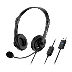 Genius слушалки с микрофон Headset HS-230U - USB, Mic, Black