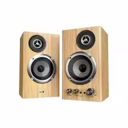 Genius тонколони Speakers 2.0 - SP-HF1812BT - 50W RMS, Bluetooth 5.3, Pine Wood