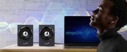 Genius тонколони Speakers 2.0 - SP-HF385BT - 4W RMS, Bluetooth 5.0, Wood                          