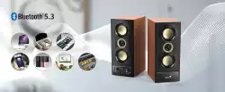 Genius тонколони Speakers 2.0 - SP-HF800BT - 20W RMS, Bluetooth 5.3, Wood