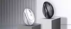 Genius вертикална безжична мишка Vertical Mouse wireless Ergo 8350S - Silent, AI, Bluetooth, 2.4G, Dark Grey