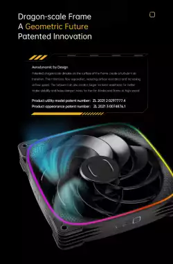 Geometric Future Комплект вентилатори Fan Pack 3-in-1 140 mm, Reversed - Squama 2503RB-14 Black