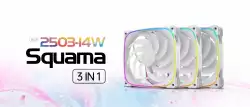 Geometric Future Комплект вентилатори Fan Pack 3-in-1 140 mm - Squama 2503W-14 White