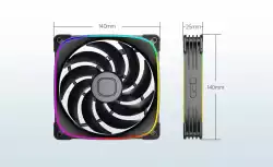 Geometric Future Комплект вентилатори Fan Pack 3-in-1 140 mm - Squama 2503W-14 White