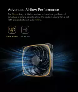 Geometric Future Комплект вентилатори Fan Pack 3-in-1 140 mm, Reversed - Squama 2503RB-14 Black