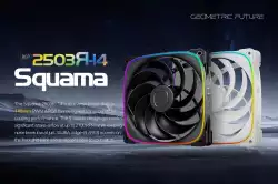 Geometric Future Комплект вентилатори Fan Pack 3-in-1 140 mm, Reversed - Squama 2503RB-14 Black