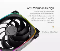 Geometric Future Комплект вентилатори Fan Pack 3-in-1 140 mm - Squama 2503B-14 Black