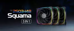 Geometric Future Комплект вентилатори Fan Pack 3-in-1 140 mm - Squama 2503B-14 Black