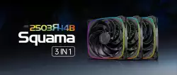 Geometric Future Комплект вентилатори Fan Pack 3-in-1 140 mm, Reversed - Squama 2503RB-14 Black