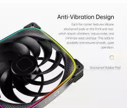 Geometric Future Комплект вентилатори Fan Pack 3-in-1 140 mm, Reversed - Squama 2503RB-14 Black