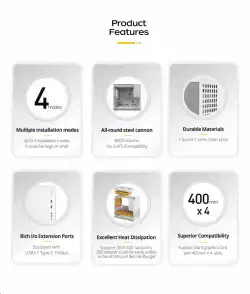 Geometric Future кутия Case EATX - Model 4 Lancelot White