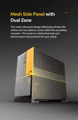 Geometric Future кутия Case EATX - Model 5 Black/Green, NVIDIA style limited edition - 5 x 140 mm aRGB fans included