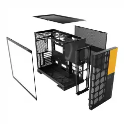 Geometric Future кутия Case EATX - Model 5 Vent Black/Yellow - 5 x 140 mm aRGB fans included