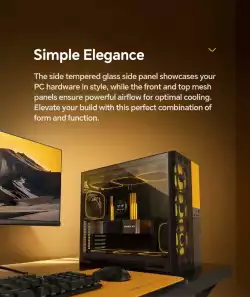 Geometric Future кутия Case EATX - Model 5 Vent Black - 5 x 140 mm aRGB fans included
