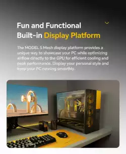 Geometric Future кутия Case EATX - Model 5 Vent Black/Yellow - 5 x 140 mm aRGB fans included