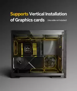 Geometric Future кутия Case EATX - Model 5 Vent Black/Yellow - 5 x 140 mm aRGB fans included