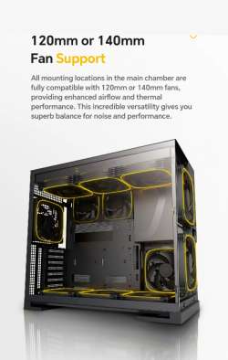 Geometric Future кутия Case EATX - Model 5 Vent Black/Yellow