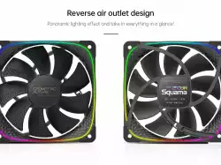Geometric Future вентилатор Squama 2503R, REVERSE Fan, 120mm, ARGB, Black