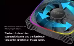 Geometric Future вентилатор Squama 2503R, REVERSE Fan, 120mm, ARGB, Black