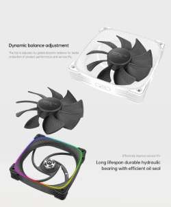 Geometric Future вентилатор Squama 2503R, REVERSE Fan, 120mm, ARGB, Black