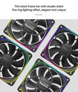 Geometric Future вентилатор Squama 2503R, REVERSE Fan, 120mm, ARGB, Black