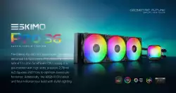 Geometric Future водно охлаждане Water Cooling - Eskimo Pro 360 Black - Addressable RGB, LGA1851/AM5