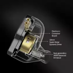KZ професионални слушалки Hi-Fi In-Ear-Monitors - ZSN PRO 2 Midnight Black (Limited version), Mic