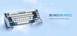 Lamzu професионална геймърска механична клавиатура Professional Gaming Mechanical Keyboard JET 75 - 8K, Magnetic Gateron Jade Switches - Black/Yellow