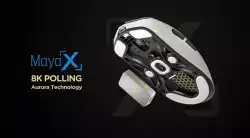 Lamzu професионална геймърска мишка MAYA X 8K - Wireless Gaming Mouse - Cloud Grey